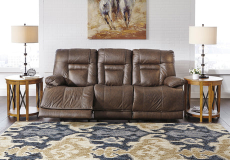 WESLEY Top Grain Leather Reclining  Sofa with Adjustable Lumbar and Headrests