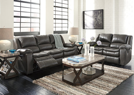 Wexford Grey Leather Reclining Sofa