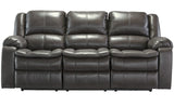 Wexford Grey Leather Reclining Sofa