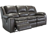 Wexford Grey Leather Reclining Sofa