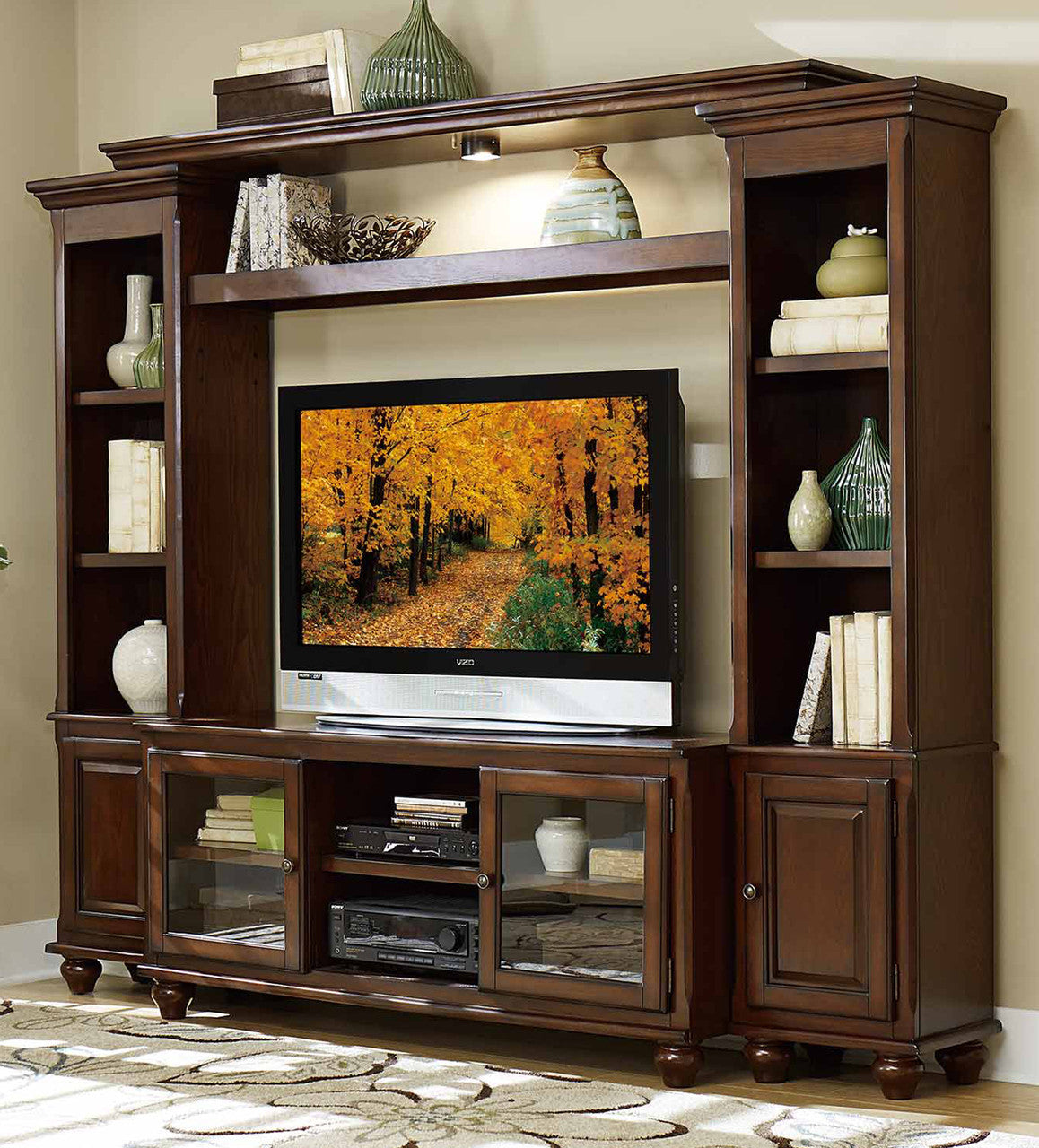 WINN Cherry 93" Wide Entertainment Center