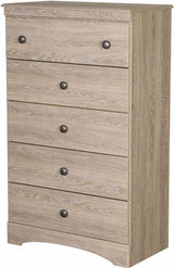 XERCES Aged Brown 30" Wide 5 Drawer Chest