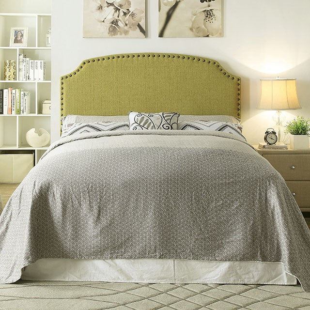 Xanti Green Full & Queen Headboard with Nailheads