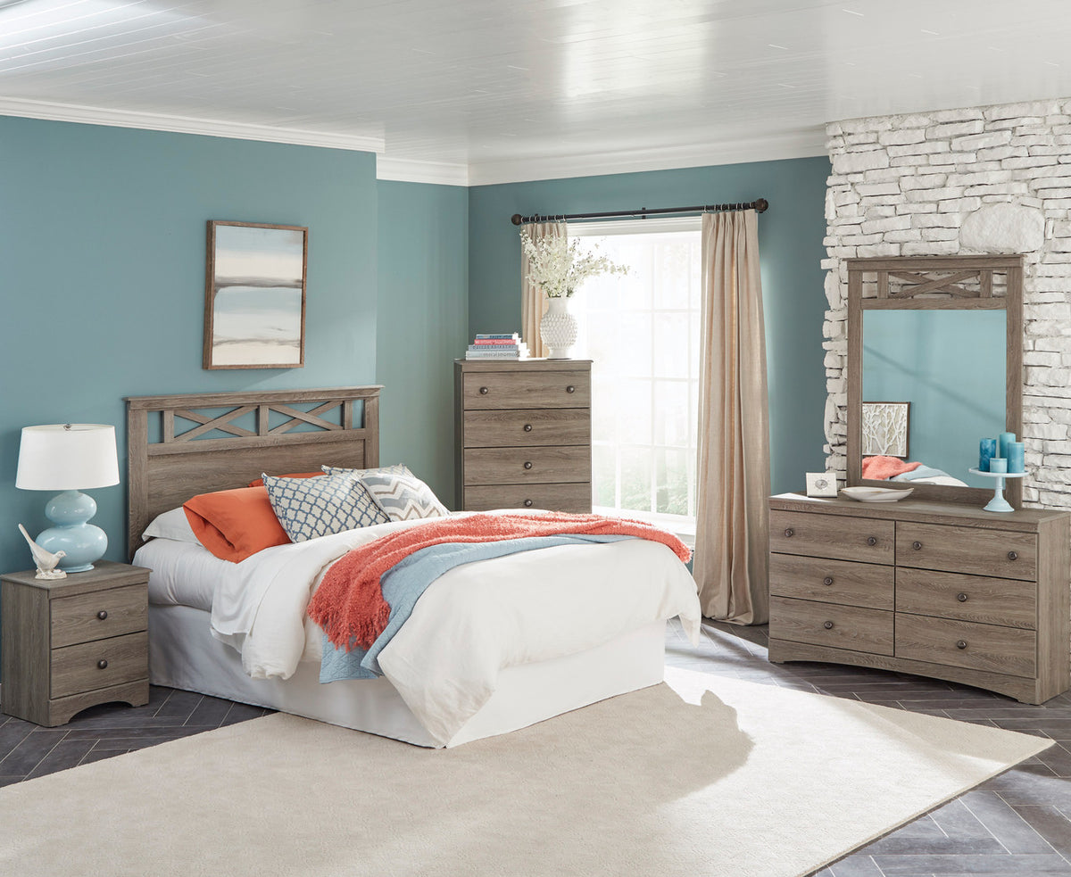 Xerces Aged Brown Bedroom Set