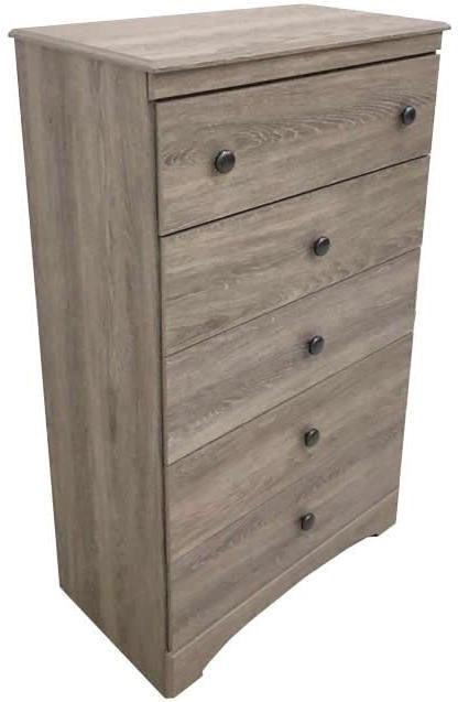 XERCES Aged Brown 30" Wide 5 Drawer Chest