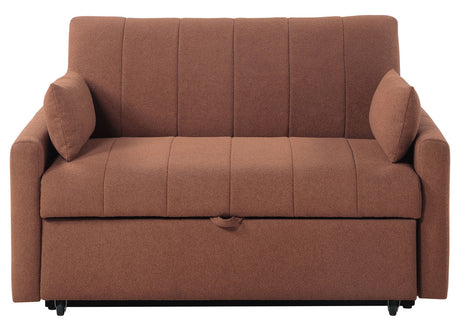 YALTA Copper Boucle Fabric 60" Wide Pull-Out Sofa Sleeper