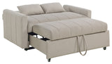 YALTA Latte Boucle Fabric 60" Wide Pull-Out Sofa Sleeper