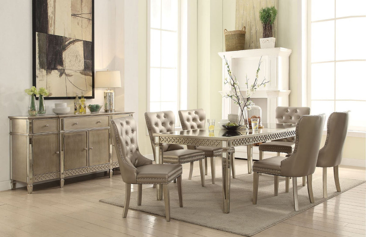 YEMEL Silver 7 Piece Dining Set