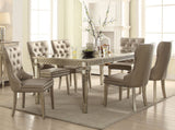 YEMEL Silver 7 Piece Dining Set
