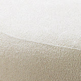 YENSA Ivory 130" Wide Boucle/Sherpa Rounded Sectional