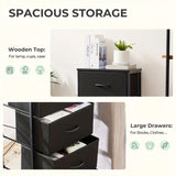 YESENIA Black Fabric 18" x 37" COMPACT 4-Drawer Chest (RTA)