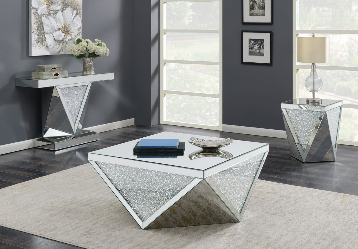 YEZENIA Mirrored 39" Wide Coffee Table