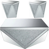 YEZENIA Mirrored 3 Piece Table Set