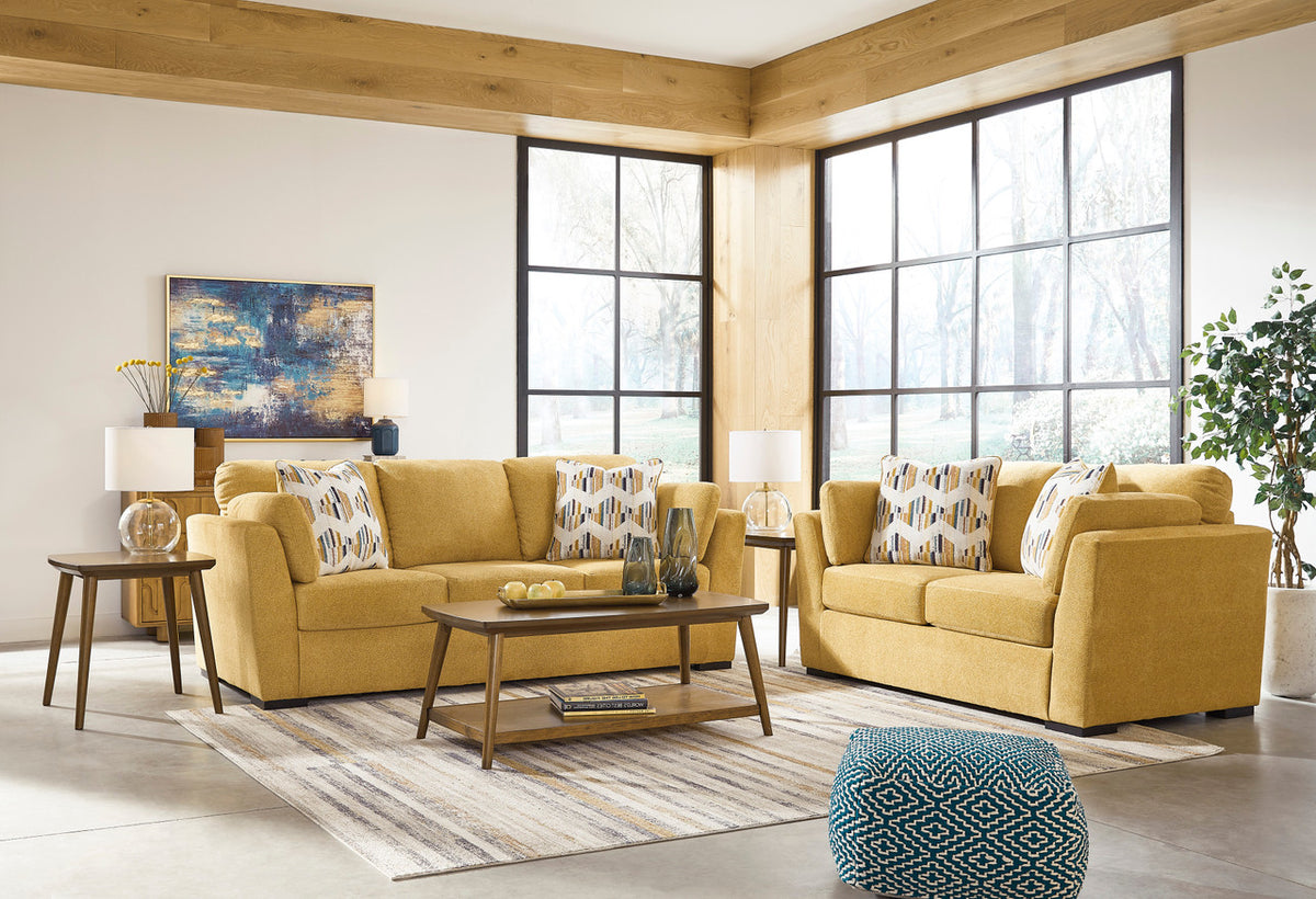 YORKSHIRE Sunflower Yellow Sofa & Loveseat