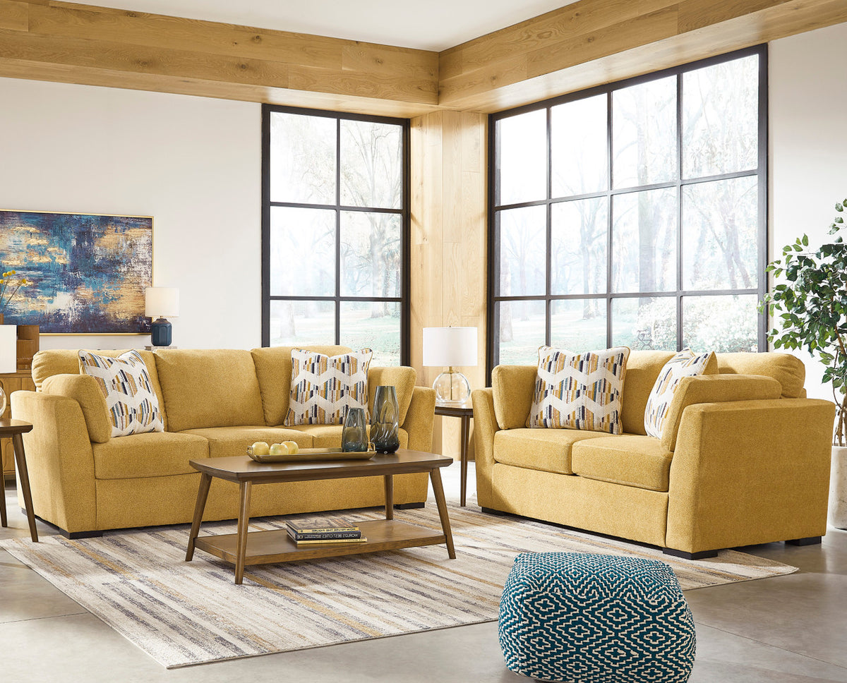 YORKSHIRE Sunflower Yellow Sofa & Loveseat