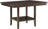 ZALFARI 54" Wide Counter Height Table with Lazy Susan