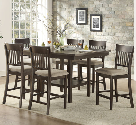 ZALFARI 54" Wide Counter Height Table with Lazy Susan