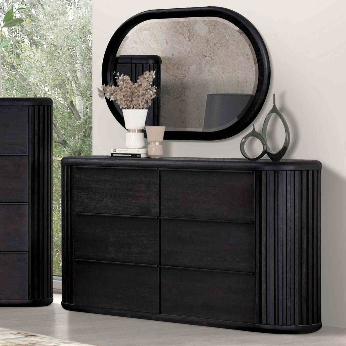ZANDER Black 68" x 37" Height Dresser