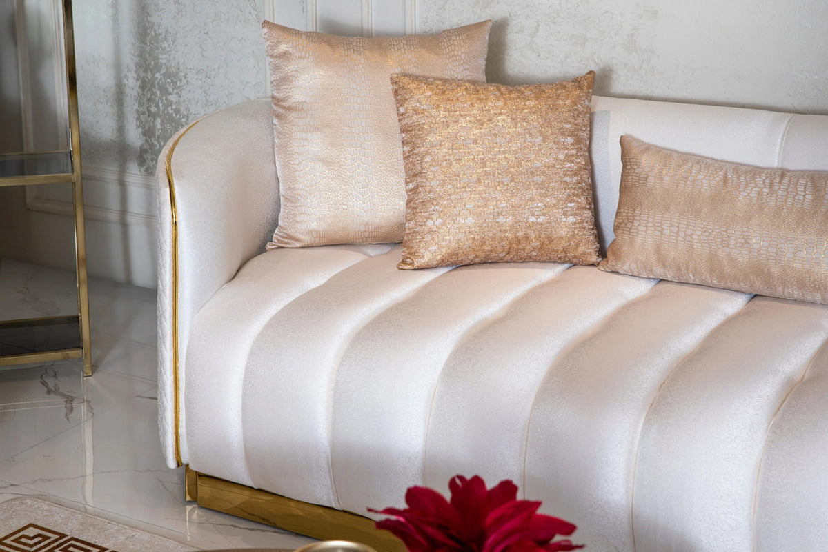 ZAYRA Cream Luxury Sofa & Loveseat