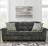 ZEKKI Gray Velvety 90" Wide Sofa