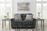 ZEKKI Gray Velvety 72" Wide Loveseat