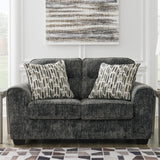 ZEKKI Gray Velvety 72" Wide Loveseat