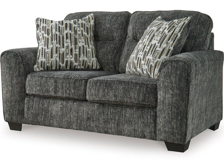 ZEKKI Gray Velvety 72" Wide Loveseat