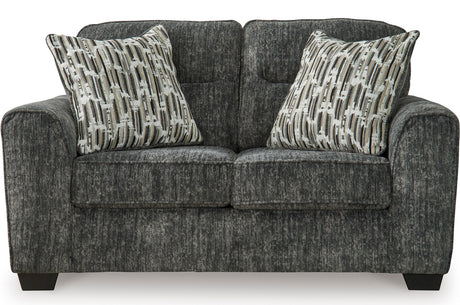 ZEKKI Gray Velvety Sofa & Loveseat
