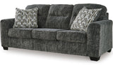 ZEKKI Gray Velvety 90" Wide Sofa