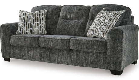 ZEKKI Gray Velvety 90" Wide Sofa