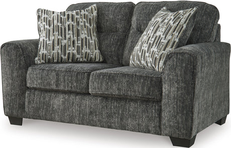 ZEKKI Gray Velvety Sofa & Loveseat