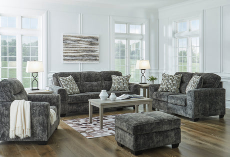 ZEKKI Gray Velvety Sofa & Loveseat