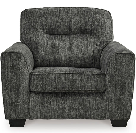 ZEKKI Gray Velvety 46" Wide Oversized Chair