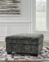 ZEKKI Gray Velvety 37" x 37" Ottoman