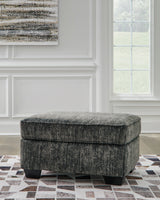 ZEKKI Gray Velvety 35" x 24" Ottoman