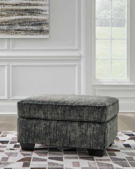 ZEKKI Gray Velvety 35" x 24" Ottoman