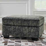 ZEKKI Gray Velvety 35" x 24" Ottoman