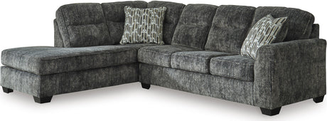 ZEKKI Gray Velvety 119" Wide Sectional