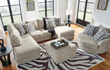 ZEMAYA Sisal Tan 125" Wide Double Chaise Sectional