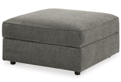 SONDRA Gray 37" x 37" Storage Ottoman with Cupholders