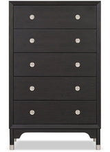 ZENDRO Black Bedroom Set with Fabric LED Bed