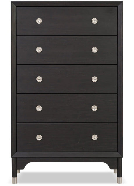ZENDRO Black Bedroom Set with Fabric LED Bed