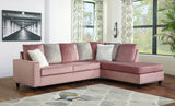 ZENNA Pink 114" Wide Reversible Sectional (RTA)
