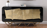 ZENON Black and Gold 65 inch Wide Handcarfted Console/Entry Table