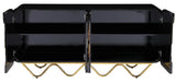 ZENON Black and Gold 65 inch Wide Handcarfted Console/Entry Table