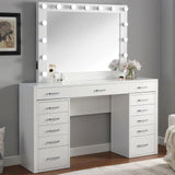 ZILKER White 64" Wide Counter Height Vanity Set