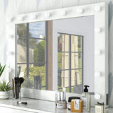 ZILKER White 64" Wide Counter Height Vanity Set