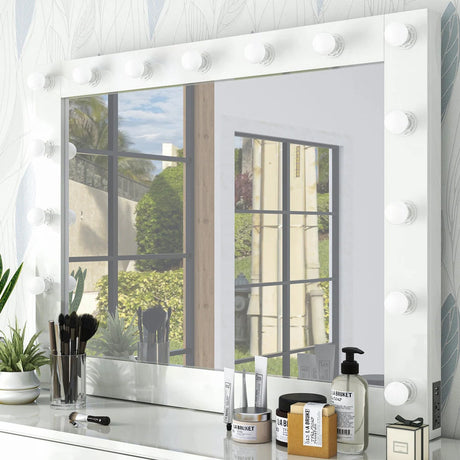 ZILKER White 64" Wide Counter Height Vanity Set
