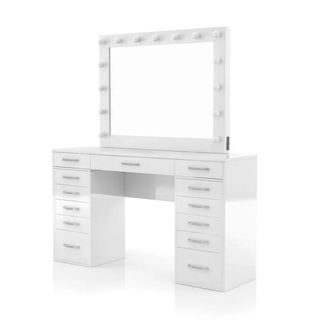 ZILKER White 64" Wide Counter Height Vanity Set