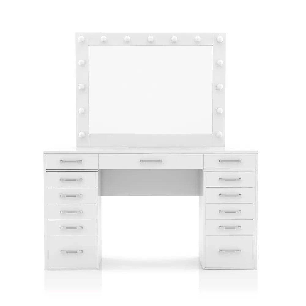 ZILKER White 64" Wide Counter Height Vanity Set